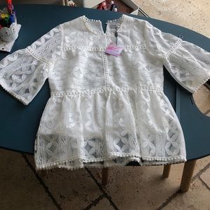 Lace Peplum Top! NWT!